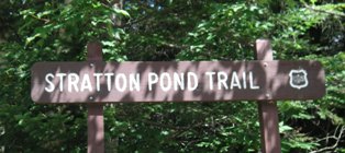 Sign at Stratton Pond trailhead